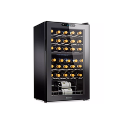 <div style="height:180px;">     <h3 class="ptitle"><strong>Wine Enthusiast 32-Bottle Cooler</strong></h3> </br>     <p class="pdesc">Introducing the Wine Enthusiast Evolution Series compact cellar. Sleek in design, state-of-the-art performance, and creating a great way to showcase your investments.</p> </br>     <p class="points">POINTS: 850</p> </div>