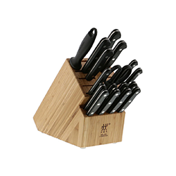 <div style="height:180px;">     <h3 class="ptitle"><strong>Zwilling J.A. Henckels Twin Gourmet Classic 18 Piece Knife Block Set</strong></h3> </br>     <p class="pdesc">The Zwilling Twin Gourmet Classic line features precision steel and a single piece stamped construction.</p> </br> <p class="points">POINTS: 450</p> </div>
