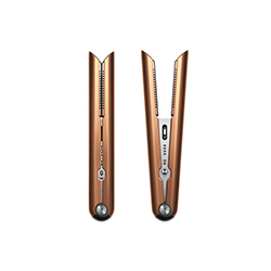 <div style="height:180px;">     <h3 class="ptitle"><strong>Dyson Corrale Copper/Nickel Hair Straightener</strong></h3> </br>     <p class="pdesc">Reach the pinnacle of personal care with the Dyson Corrale hair straightener in copper/nickel.</p> </br>     <p class="points">POINTS: 700</p> </div>